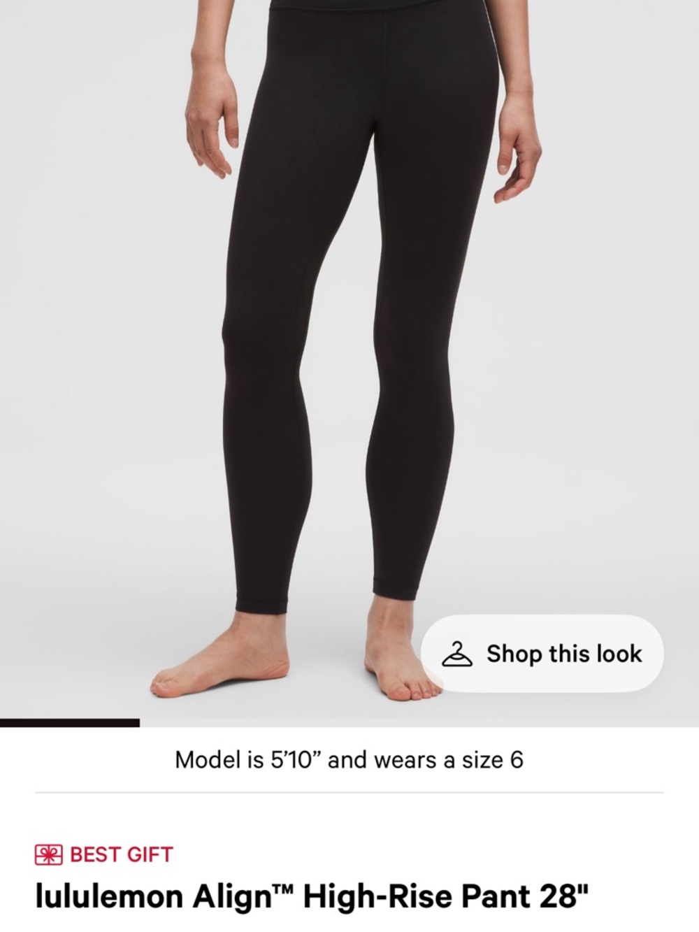lululemon align Black High-Rise 28 in legging size 6